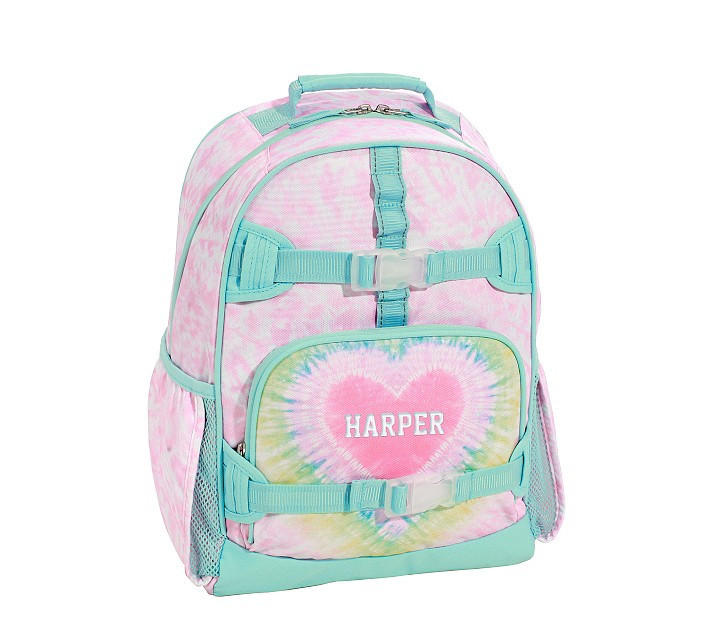 Mackenzie Pink Heart Tie-Dye Backpacks | Pottery Barn Kids
