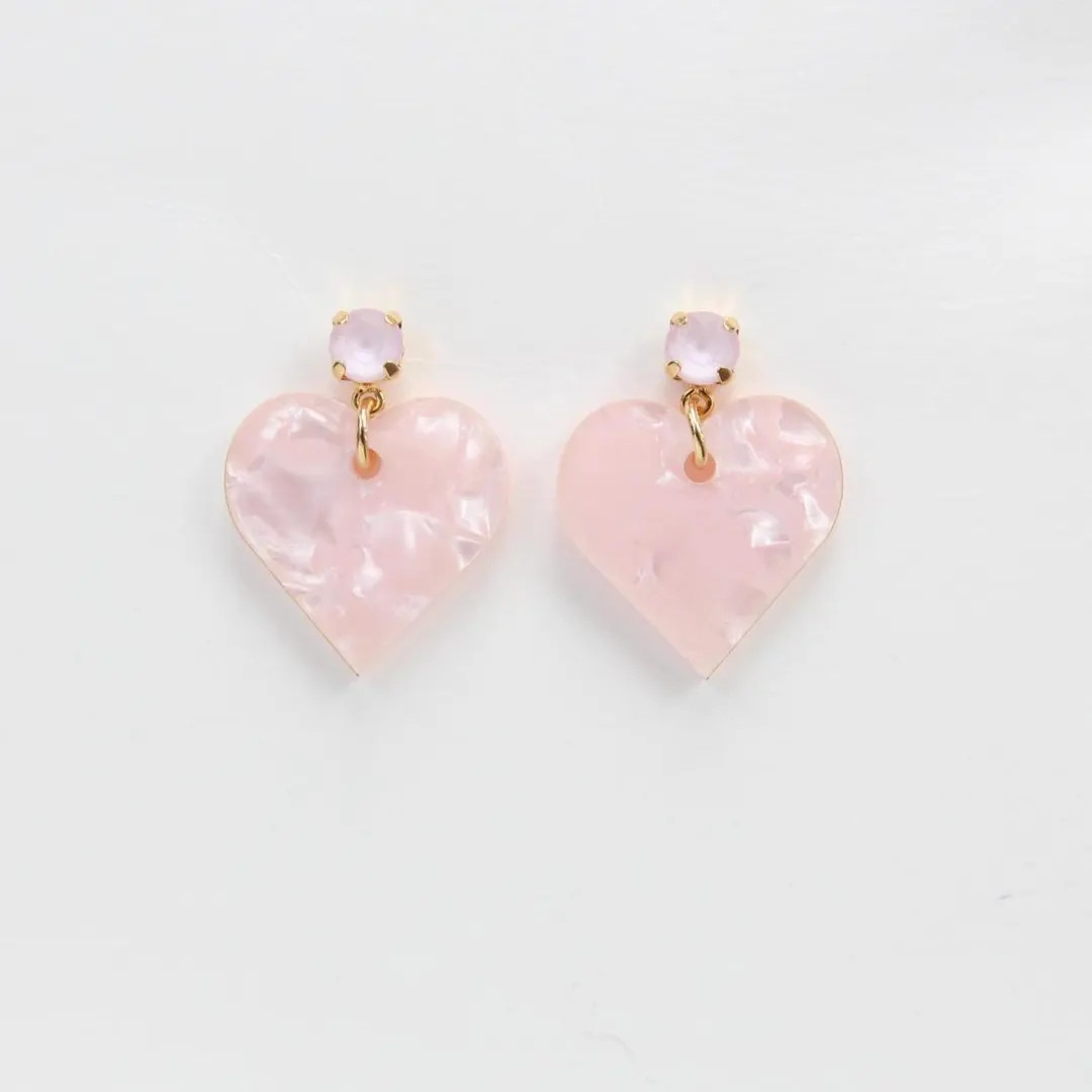 Dangle Heart Earrings: Valentine's Day or Galentine's Day Earrings, Pink Hearts - Etsy | Etsy (US)