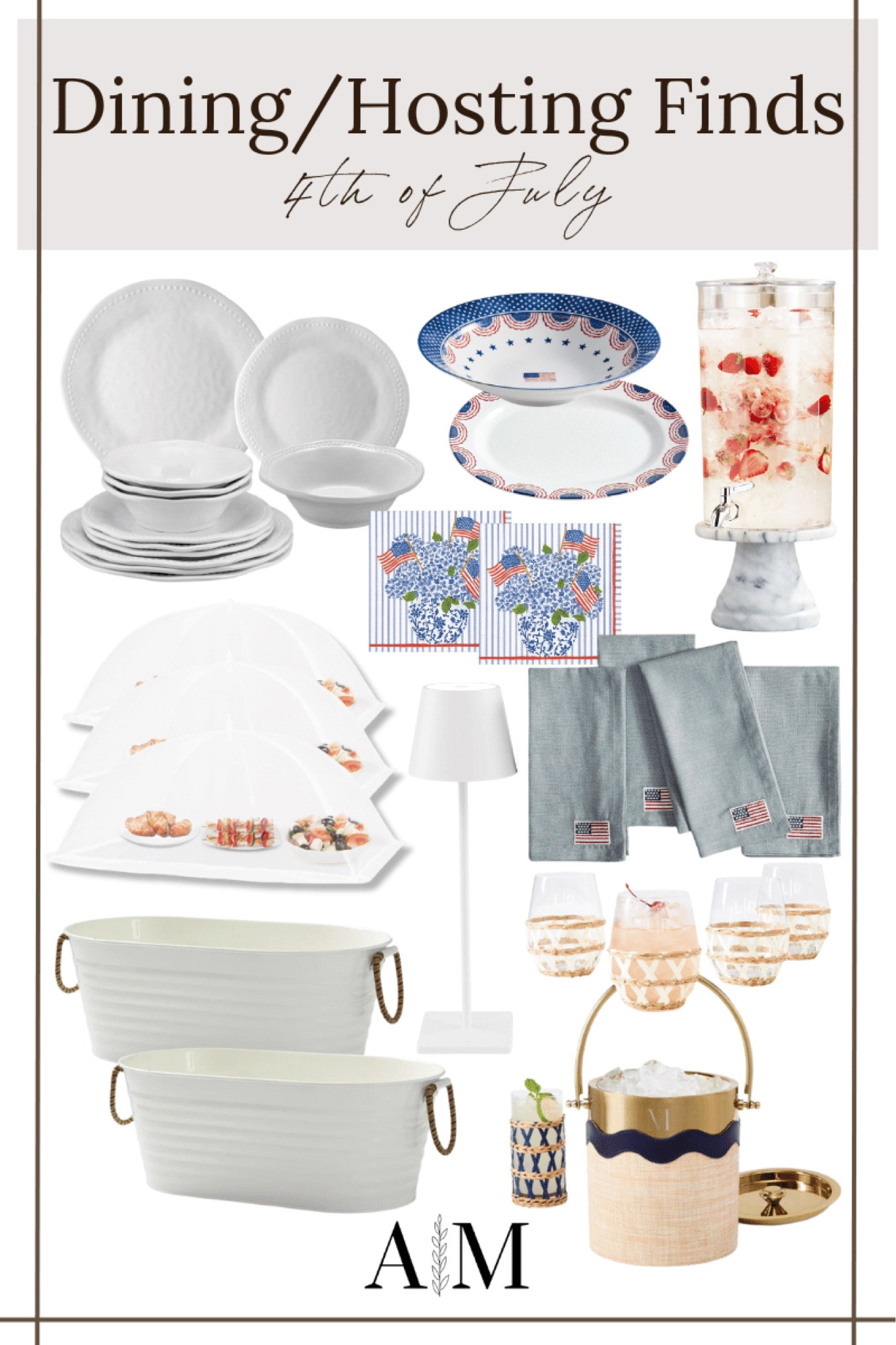 4th of July Hosting Essentials  

red white and blue  4th of july  decor  outdoor dining decor  dinnerware set  4th of july  ice bucket  wine glass set  The Arched Manor

#LTKSeasonal #LTKHome