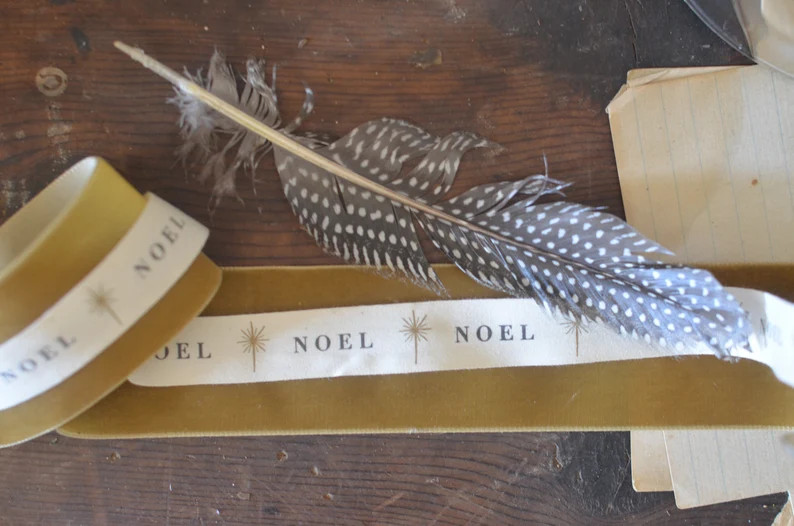 30 yard roll Noel printed cotton ribbon | Etsy (US)