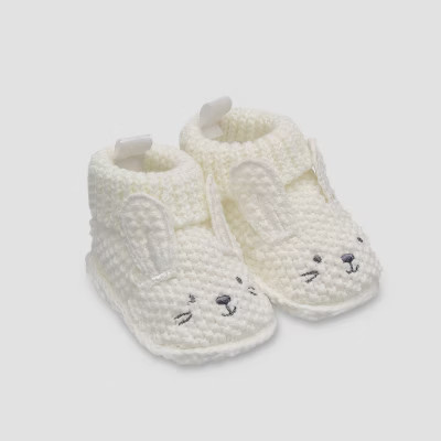 Carter's Just One You®️ Baby Knitted Slippers N' Bunny - White | Target