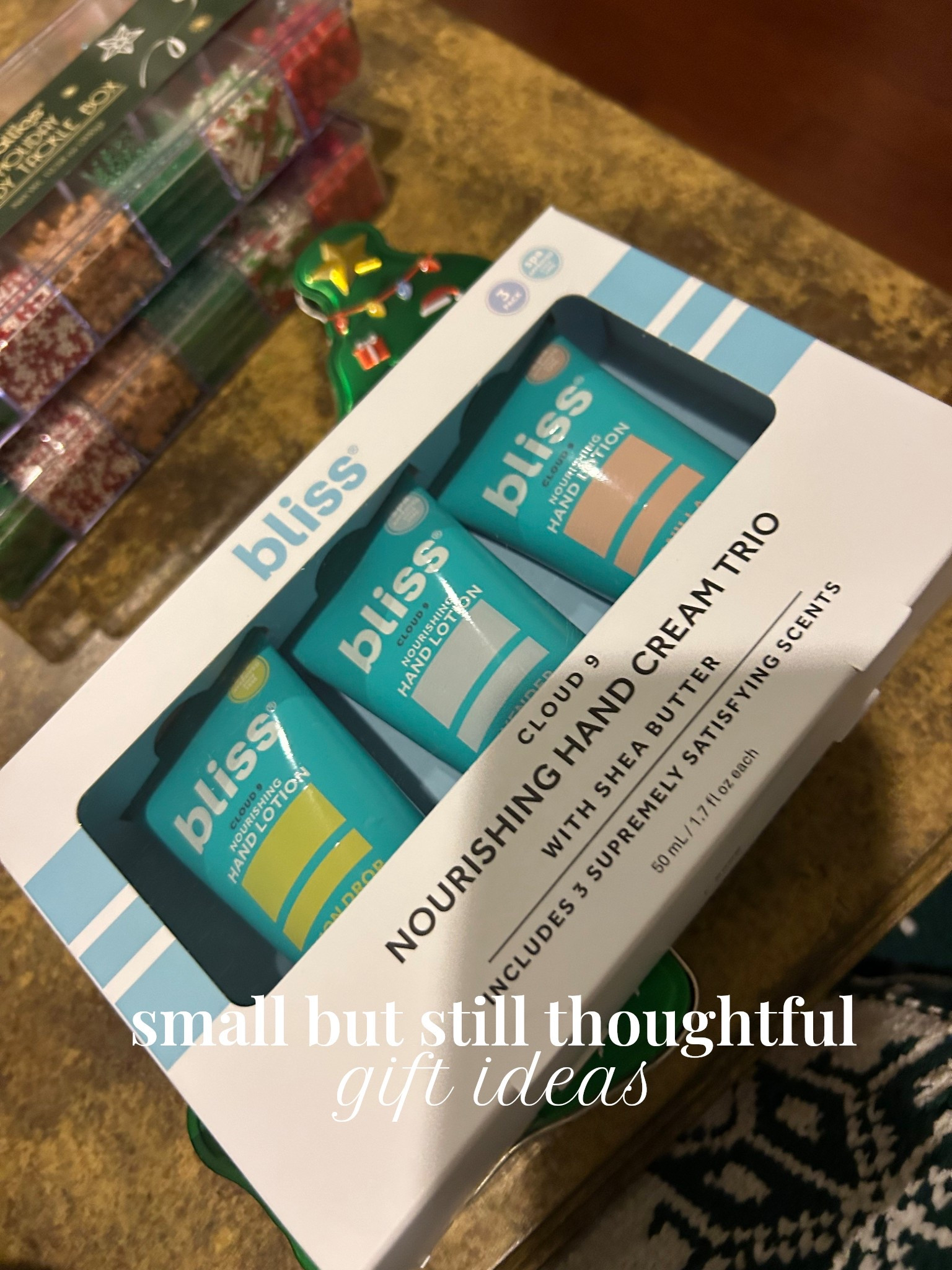 Coworker Lotion Gift Ideas

There’s something easy and thoughtful about gifting a nice lotion. It’s practical, simple to use, and always feels like a small moment of care during a busy workday.

✨ Why lotion works
. It’s usable and never goes to waste.
. It feels like a tiny self care treat they can keep at their desk or toss in a bag.
. It comes in clean, pretty packaging that looks gift ready.

✨ What to gift
. Travel sized lotions in soft scents like vanilla or citrus.
. Nourishing hand creams for everyday use.
. A slightly larger lotion in a neutral scent for home or office.
. A small lotion duo so they can switch based on their mood.

✨ How to choose
. Stick to light scents that won’t overpower a shared workspace.
. Choose simple packaging that feels modern and neutral.
. Add a short note so it feels personal and appreciated.

#lotiongifts #coworkergifts #holidaygifting #selfcaregifts
lotiongifts | coworkergifts | holidaygifting | smallgifts | selfcare | ltkfinds

#LTKBeauty #LTKGiftGuide #LTKHoliday