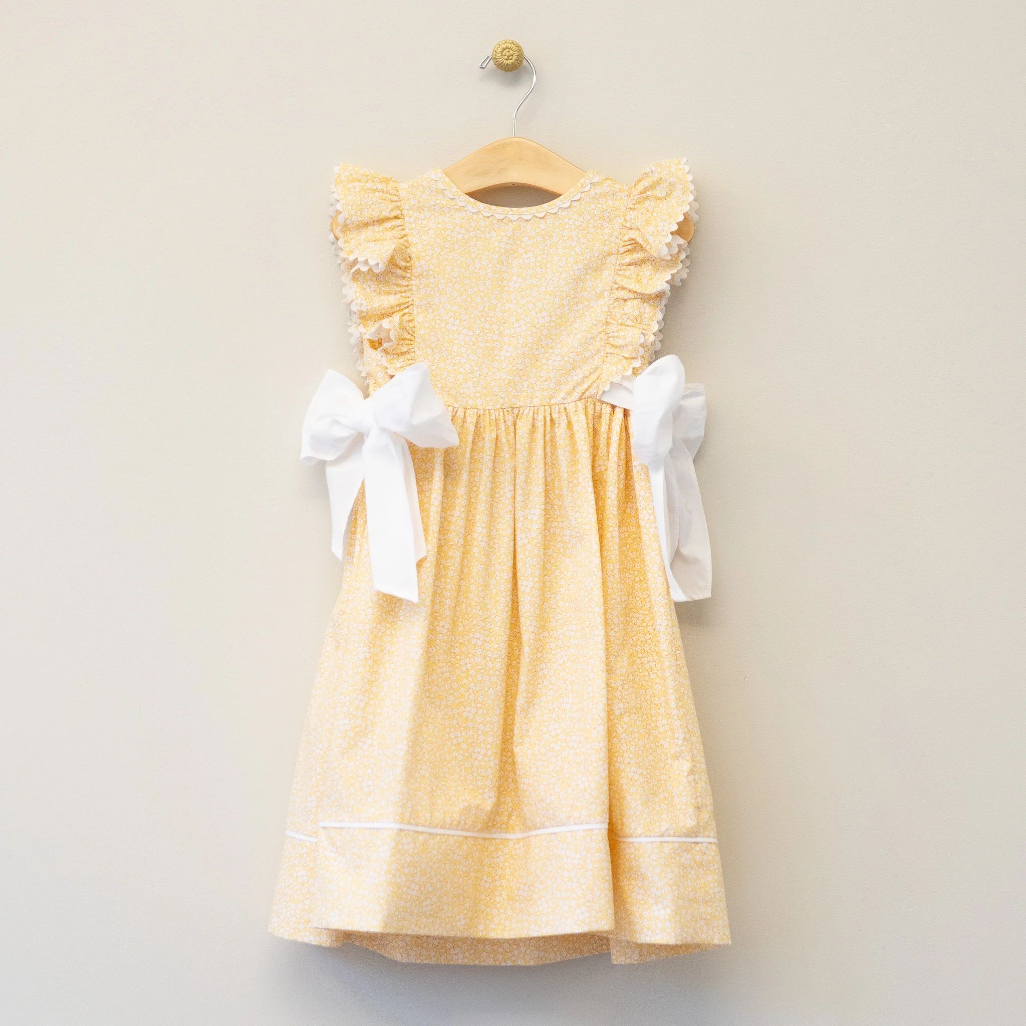 Yellow Print Pinafore Dress | Four and Twenty Sailors