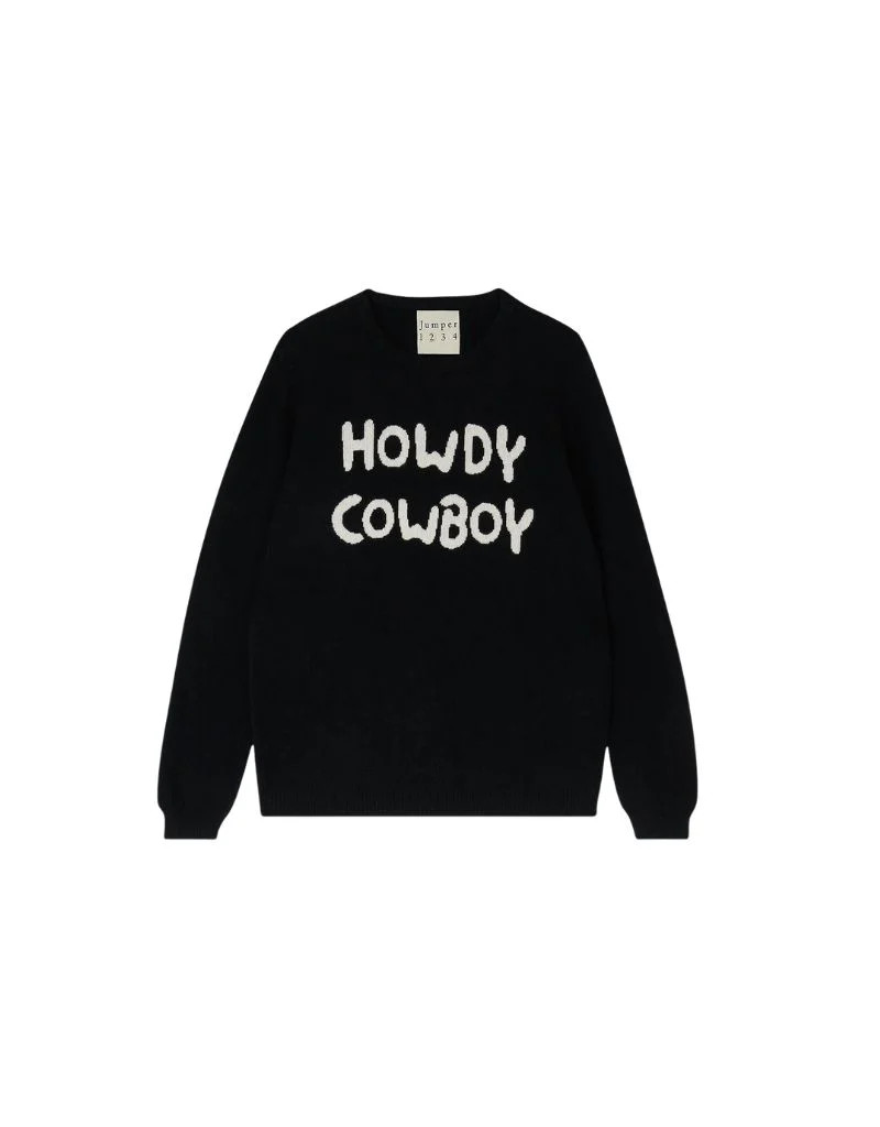 Jumper 1234 Howdy Cowboy in Black & Cloud Dancer | Ambiance