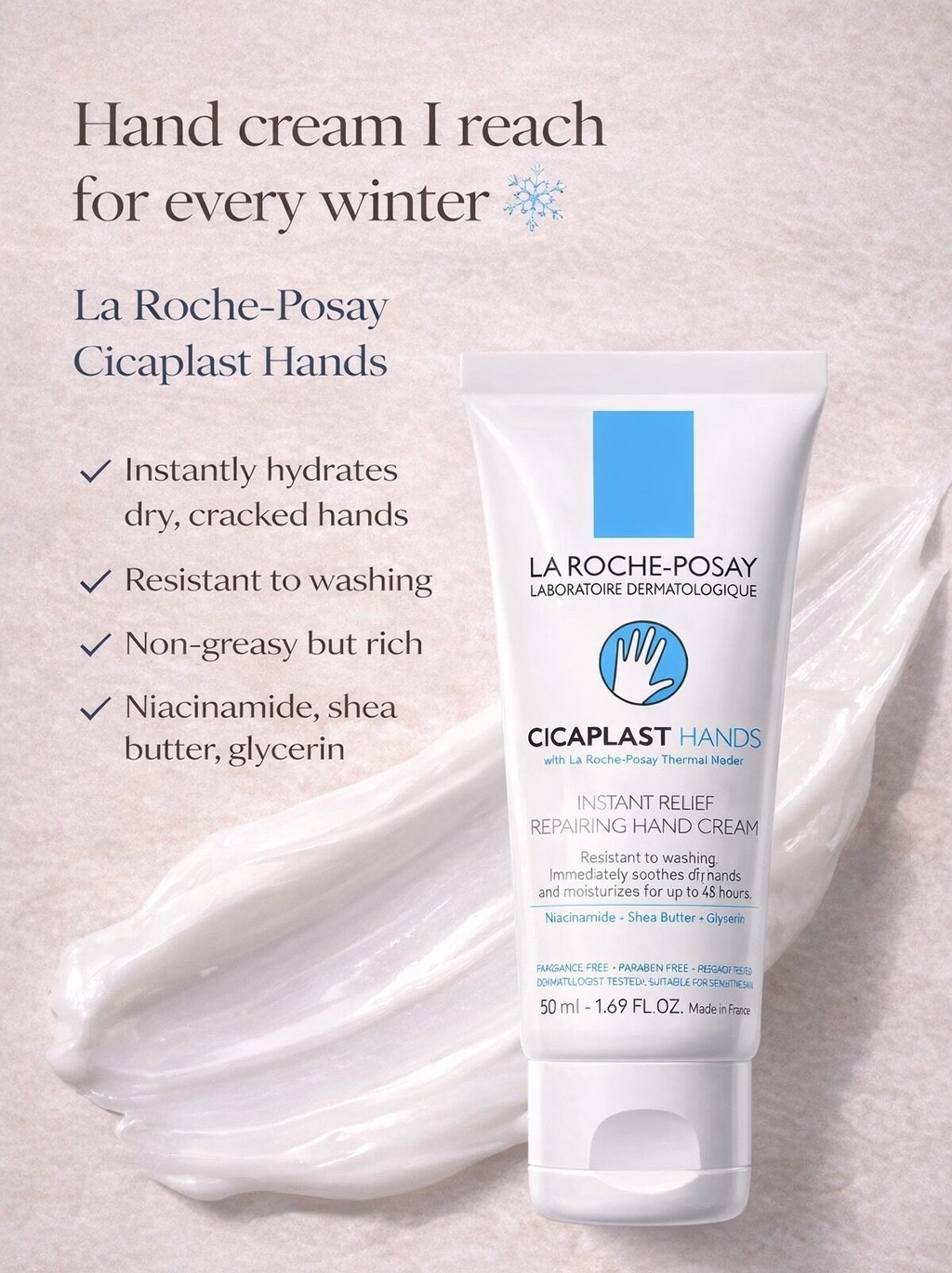 The hand cream that actually fixes dry hands 🫶

This is my go-to when my hands are dry, cracked, or irritated. It’s one of those products that dermatologists and beauty editors constantly recommend.

Perfect if you wash your hands a lot or deal with dry winter skin.

#LTKbeauty #handcare #larocheposay #skincarefavorites
#myfaves

#LTKBeauty #LTKselfcare #LTKSeasonal