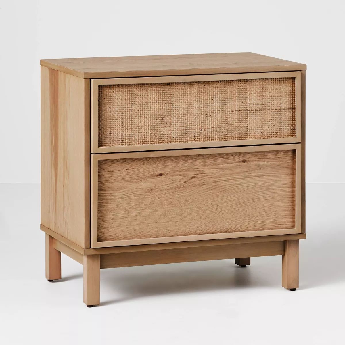 Wood & Cane Transitional Nightstand - Hearth & Hand™ with Magnolia | Target
