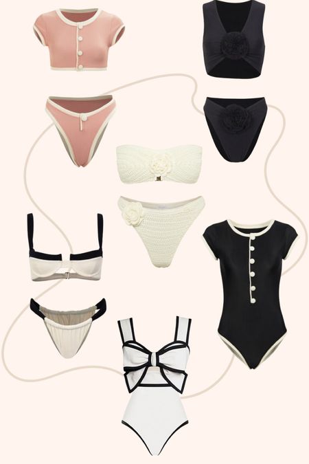 Elevated swimwear for spring and summer 2024 - chic and luxe bikinis, one piece bathing suits for vacation and beyond 

#swim #swimwear #vacation #bikini #swimsuits #designer 

#LTKswim #LTKtravel #LTKSeasonal