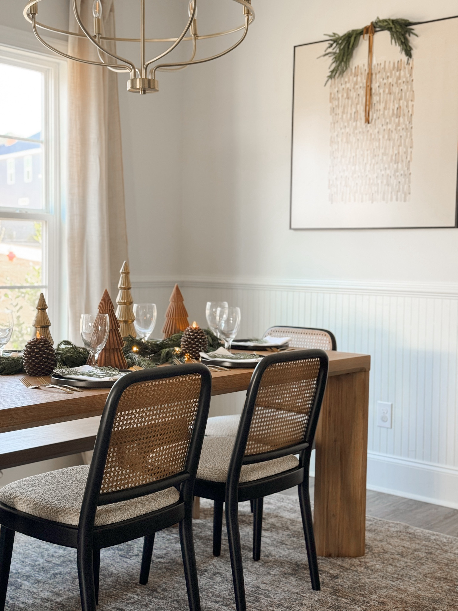Organic Modern Dining room refresh! 🤎