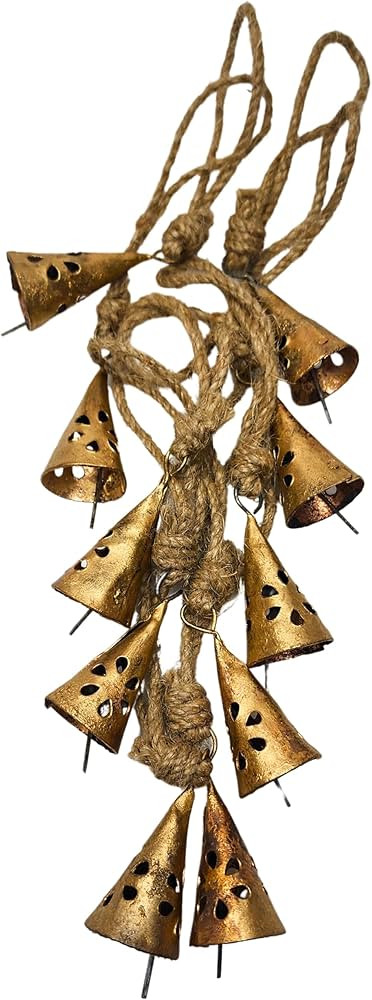 Rusty Harmony Cow Bells 10 Pieces Vintage Handmade Rustic Lucky Christmas Hanging Bells 2 inch Be... | Amazon (US)