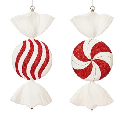2 Piece Peppermint Christmas Shaped Ornament Set | Wayfair North America