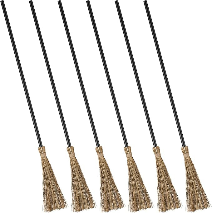 6 Halloween Witch Broomstick Broom Props Costume Accessories for Party Cosplay | Amazon (US)