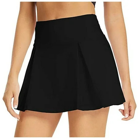 Tennis Skirt Women Tennis Skirts inner Shorts Elastic Sports Skorts With Pockets Skirts for Women(Color:Black Size:L) | Walmart (US)