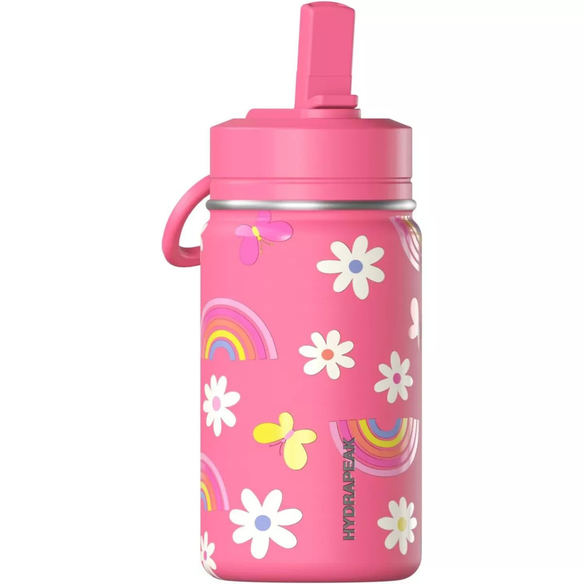 Hydrapeak 14oz Kids Fun Sticker Print Water Bottle with Straw and Flexible Handle - Perfect for Y... | Target