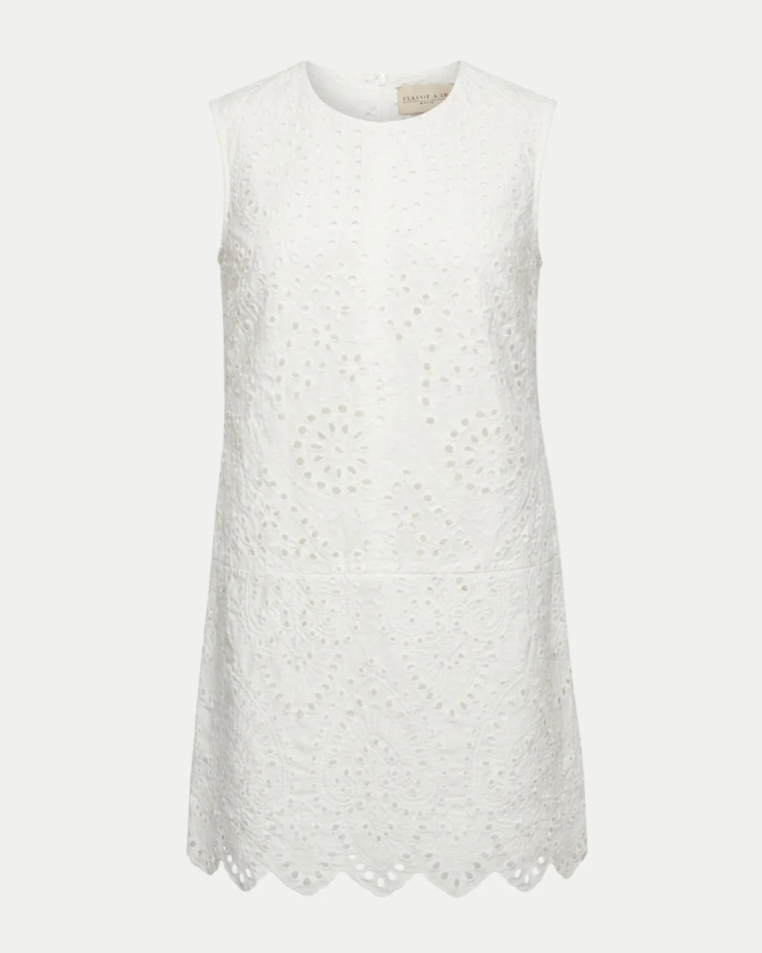 Twiggy Shift Dress in White Eyelet Fabric \u2013 Classic Six | Classic Six