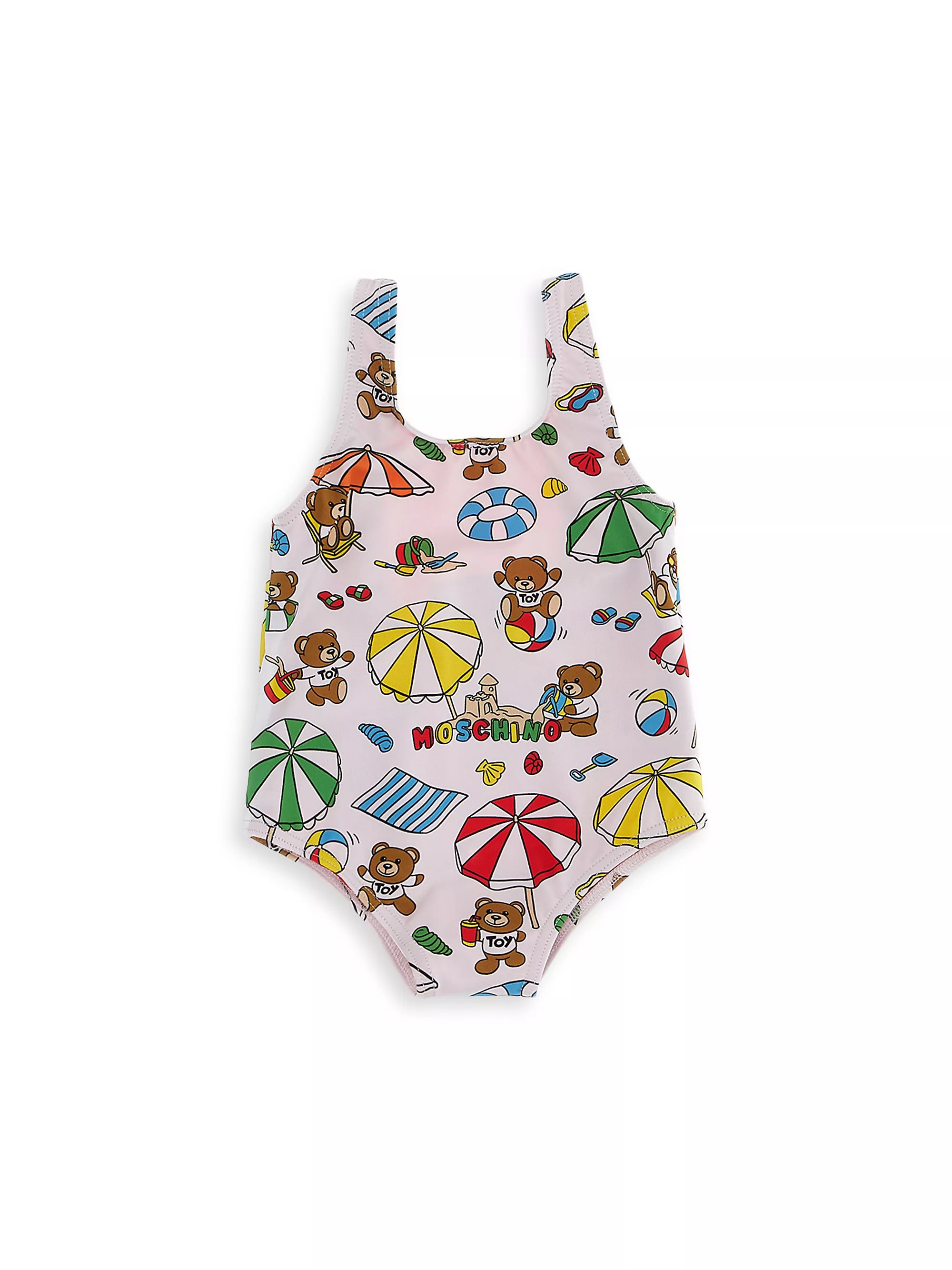 Baby Girl's & Little Girl's Teddy Bear Print One-Piece Swimsuit | Saks Fifth Avenue