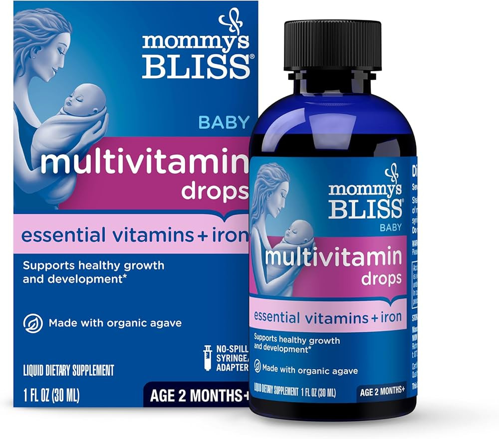 Mommy's Bliss Baby Multivitamin + Iron, Daily Essential Baby Vitamins for Immune Support, Healthy... | Amazon (US)