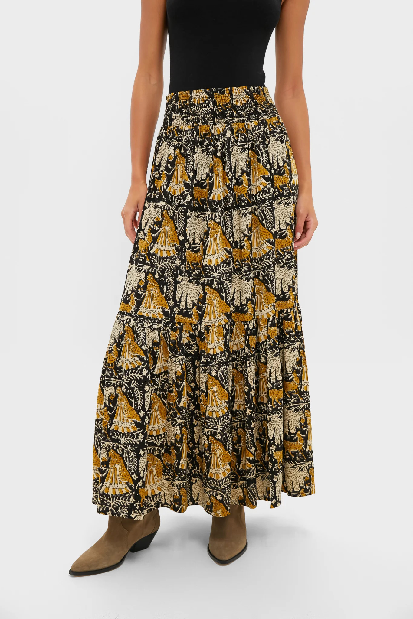 Story Print Shirred Skirt | Tuckernuck (US)
