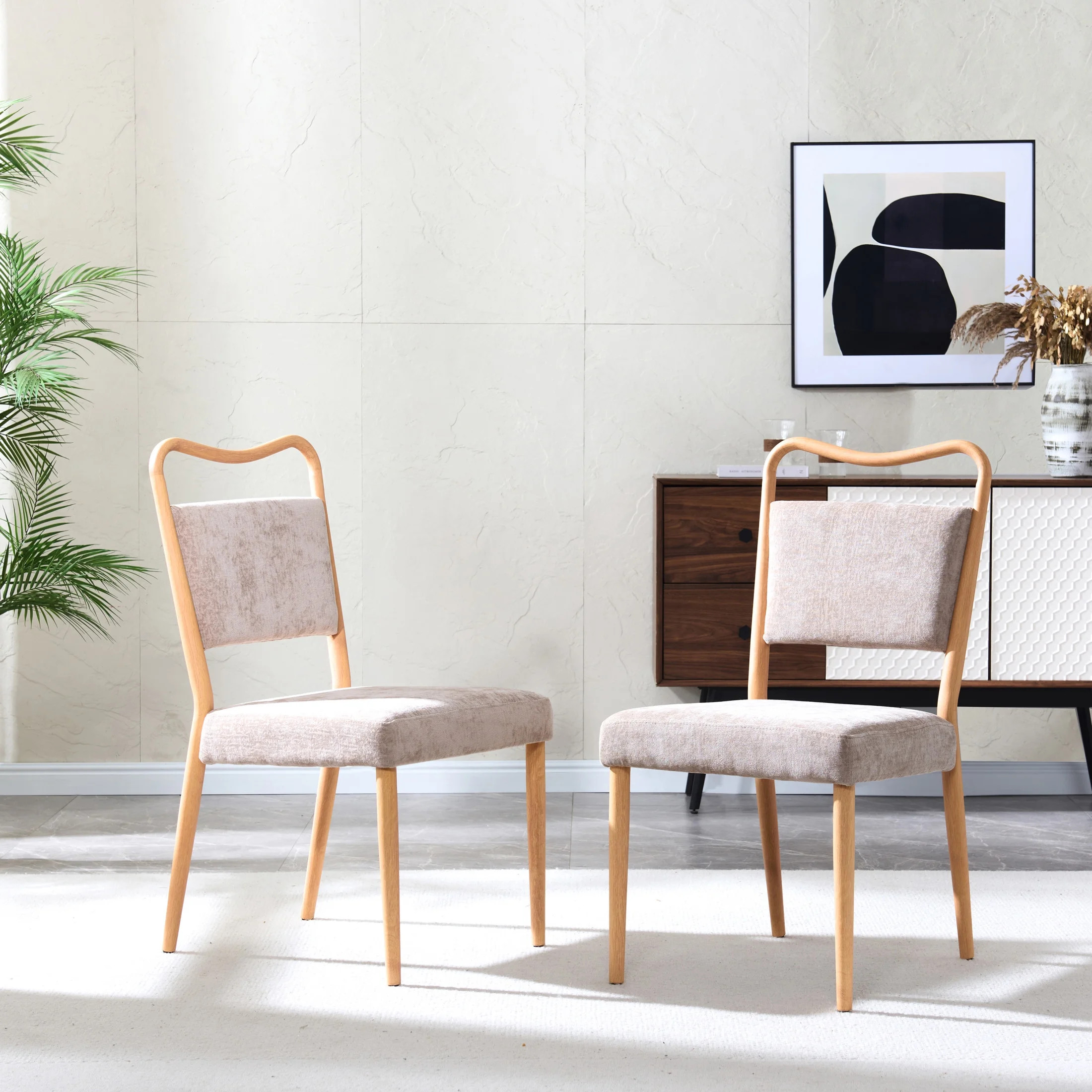 Christopher Knight Home Mid-Century Modern Armless Dining Chair with Heat Transfer Finish, Aprico... | Walmart (US)