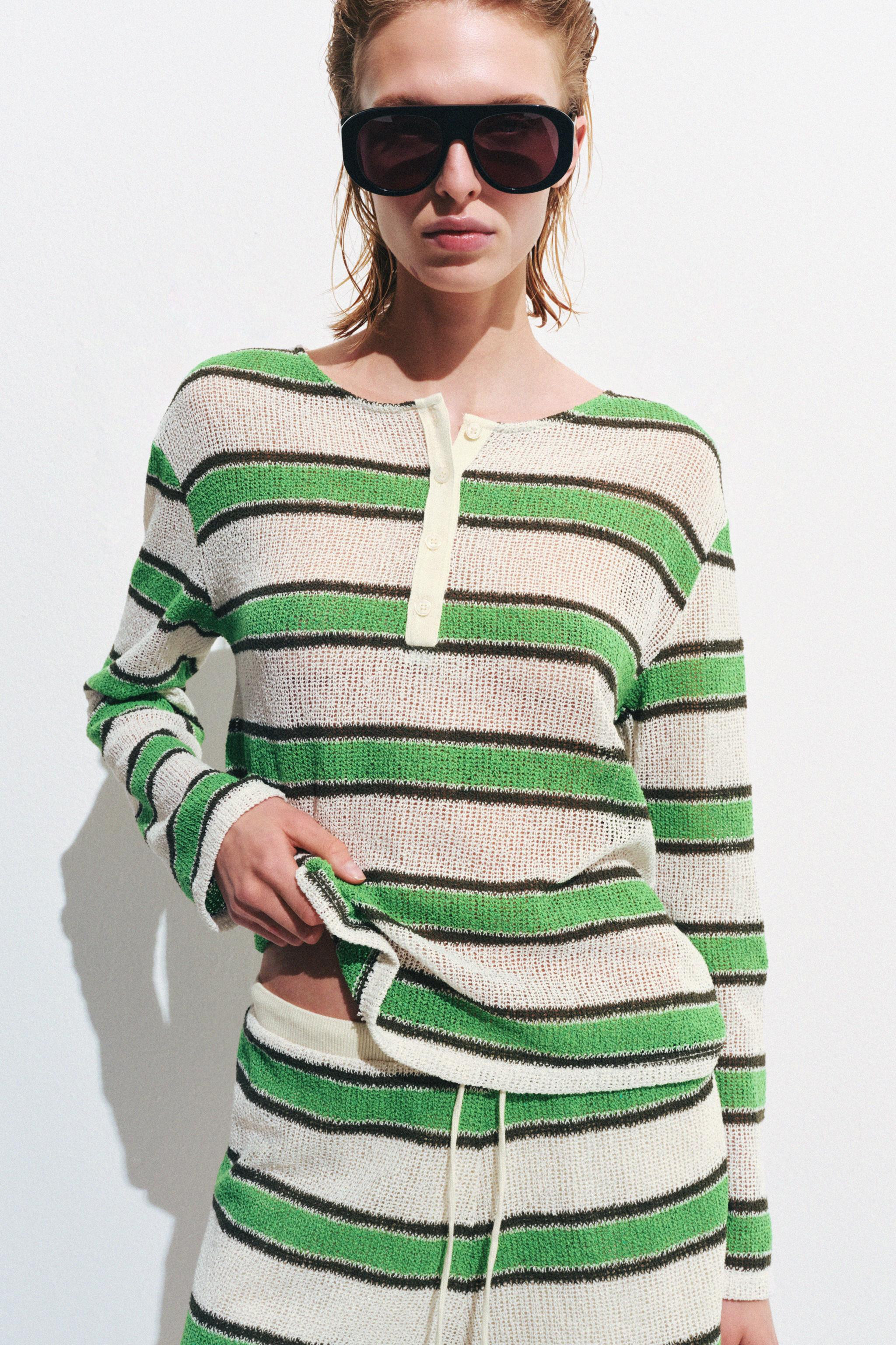 STRIPED RUSTIC T-SHIRT | Zara UK