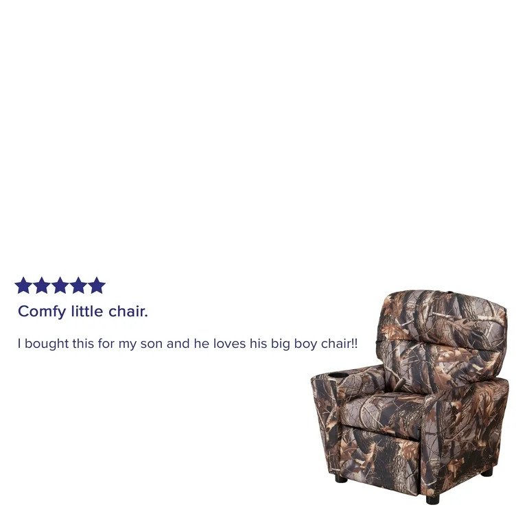BizChair Camouflaged Fabric Recliner, Multi-color | Walmart (US)