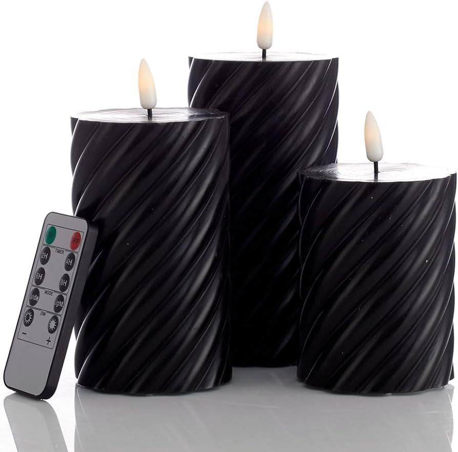 glowiu Flameless Candles Battery Operated with Remote (H 4" 5" 6" x D3) LED Pillar Candles Set of... | Amazon (US)