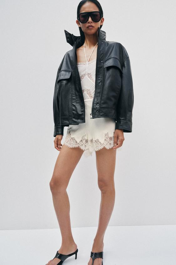 ZW COLLECTION LIMITED EDITION LEATHER JACKET | Zara UK