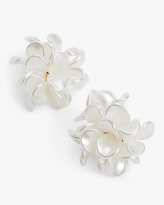 Floral Pearlescent Stud Earrings | Express