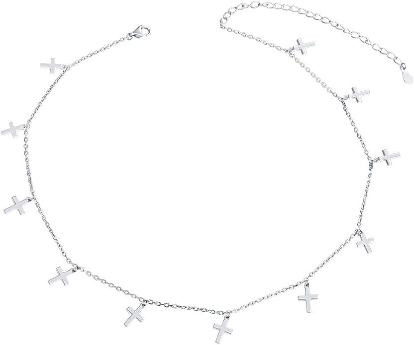Sterling Silver Chain Necklace Choker For Women | Amazon (US)