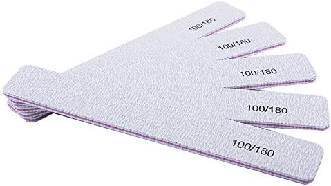 Nail File 12 PCS Professional Reusable 100/180 Grit Double Sides Washable Nail File Manicure Tool... | Amazon (US)