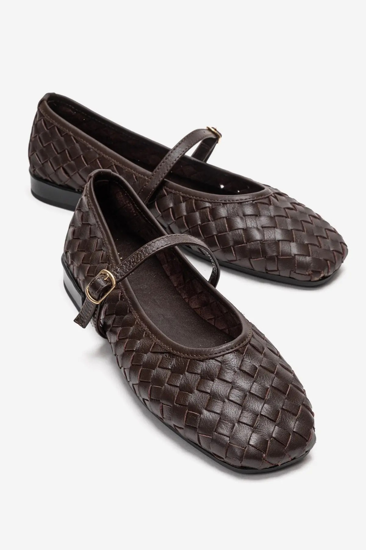Forever & Always Shoes Yevora Leather Woven Strap Ballet Flat in Cream at Nordstrom, Size 5.5 | Nordstrom