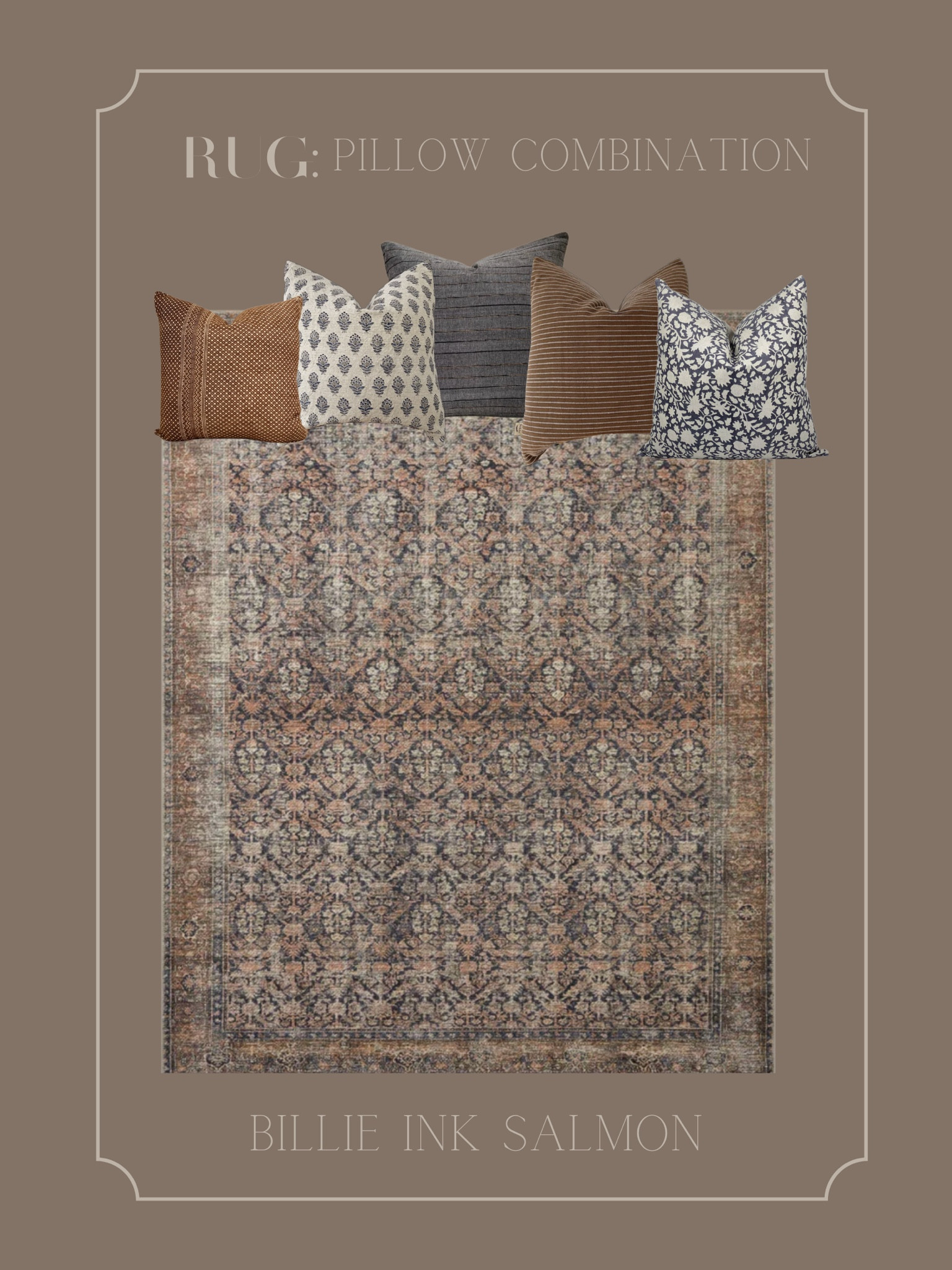 Billie Ink Salmon Rug & pillow combination 

Amber interiors 
Living room decor
Home decor 


#LTKunder100 #LTKhome