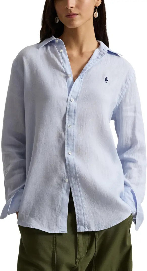 Classic Fit Linen Button-Up Shirt | Nordstrom