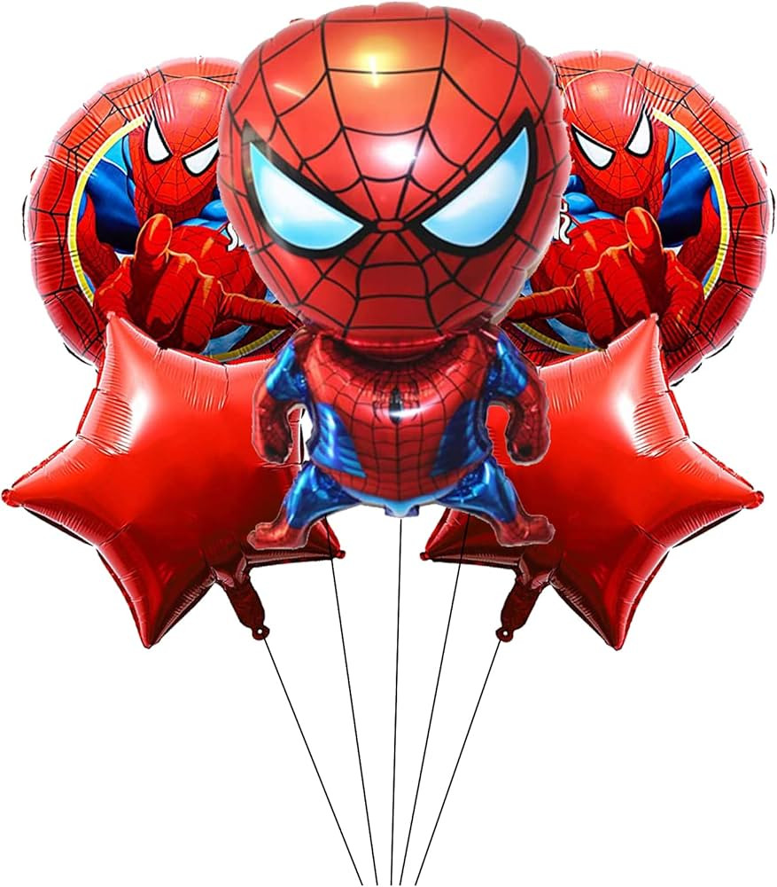 JMOCD 5 Pieces Superhero Foil Mylar Balloons Super spider Birthday Party Supplies Superhero Theme... | Amazon (CA)