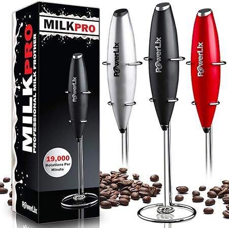 PowerLix Milk Frother Handheld Battery Operated Electric Foam Maker For Coffee, Latte, Cappuccino... | Amazon (US)