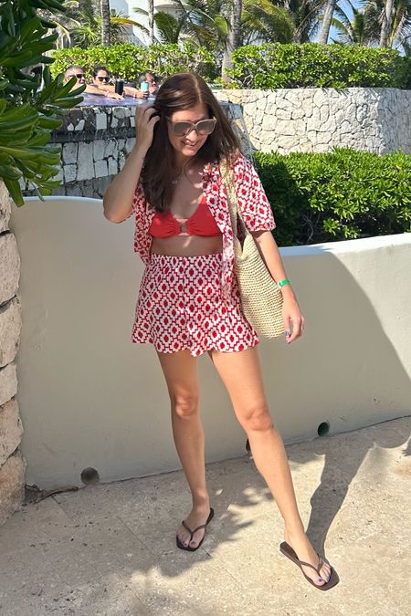 Mexico! Loving this cover up from Target! Living the red and think it pairs perfectly with my Aerie swim! 

Cover- smalls
Suit- large top and medium bottoms

#LTKSeasonal #LTKfindsunder50 #LTKstyletip