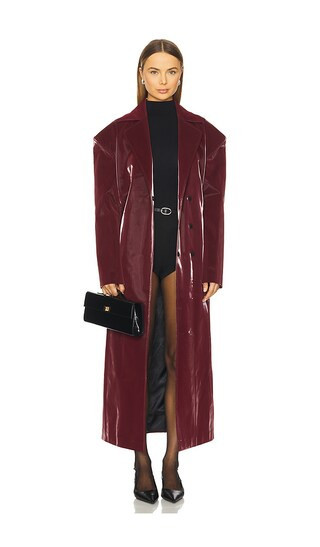 Kim Shui Kristy Coat in Burgundy. - size S | Revolve Clothing (Global)