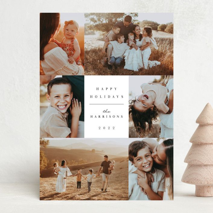 "simple line" - Customizable Holiday Photo Cards in White by Christy Hy Lee. | Minted