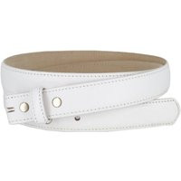 1'' Wide White Leather Snap Belt Strap - Skinny On Genuine Cow Hide All Sizes Removable Strap Silver | Etsy (US)