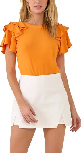 English Factory Ruffle Shoulder Top | Nordstrom | Nordstrom