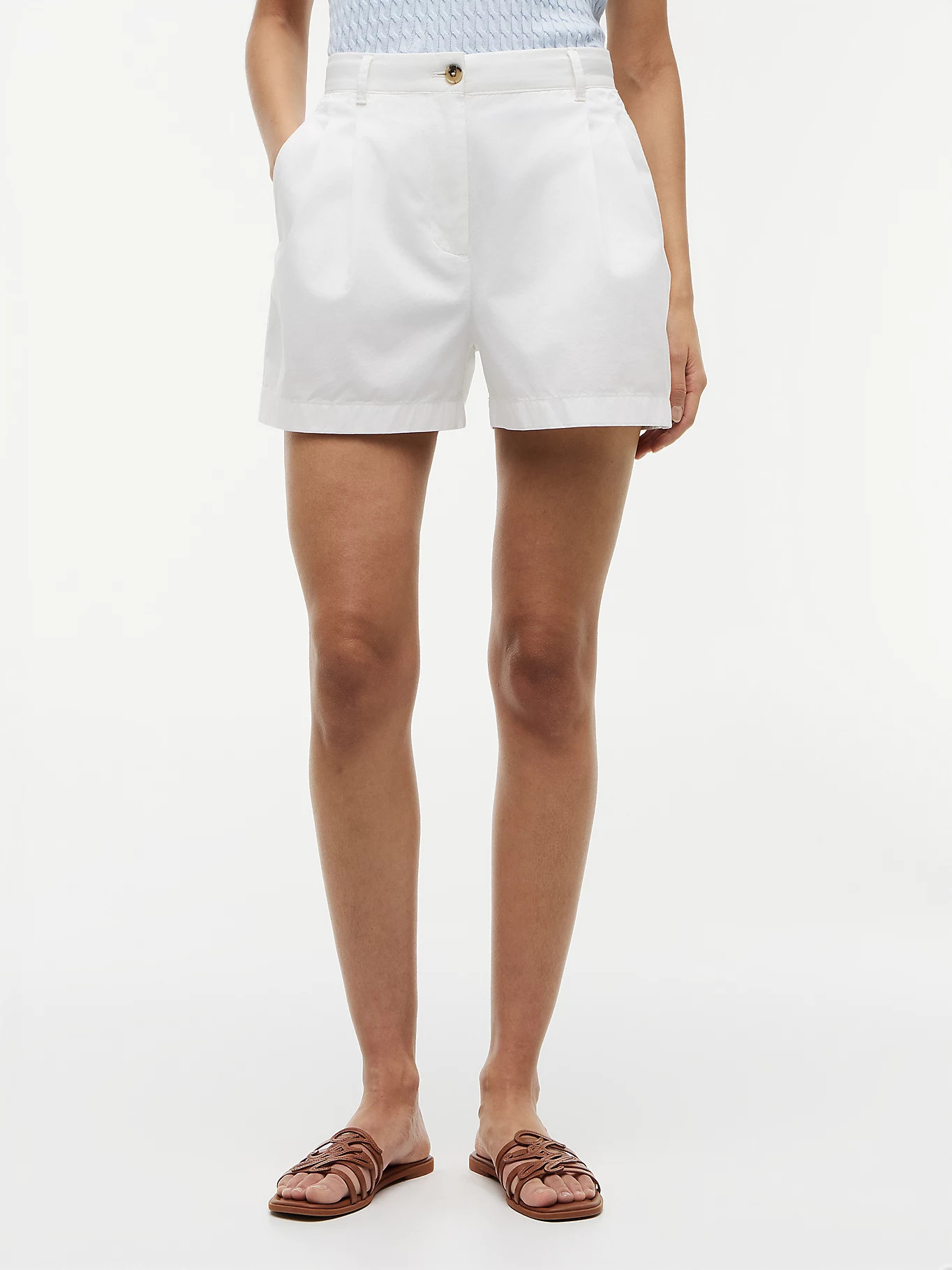 Washed Flared Chino Shorts | White | Tommy Hilfiger | Tommy Hilfiger UK
