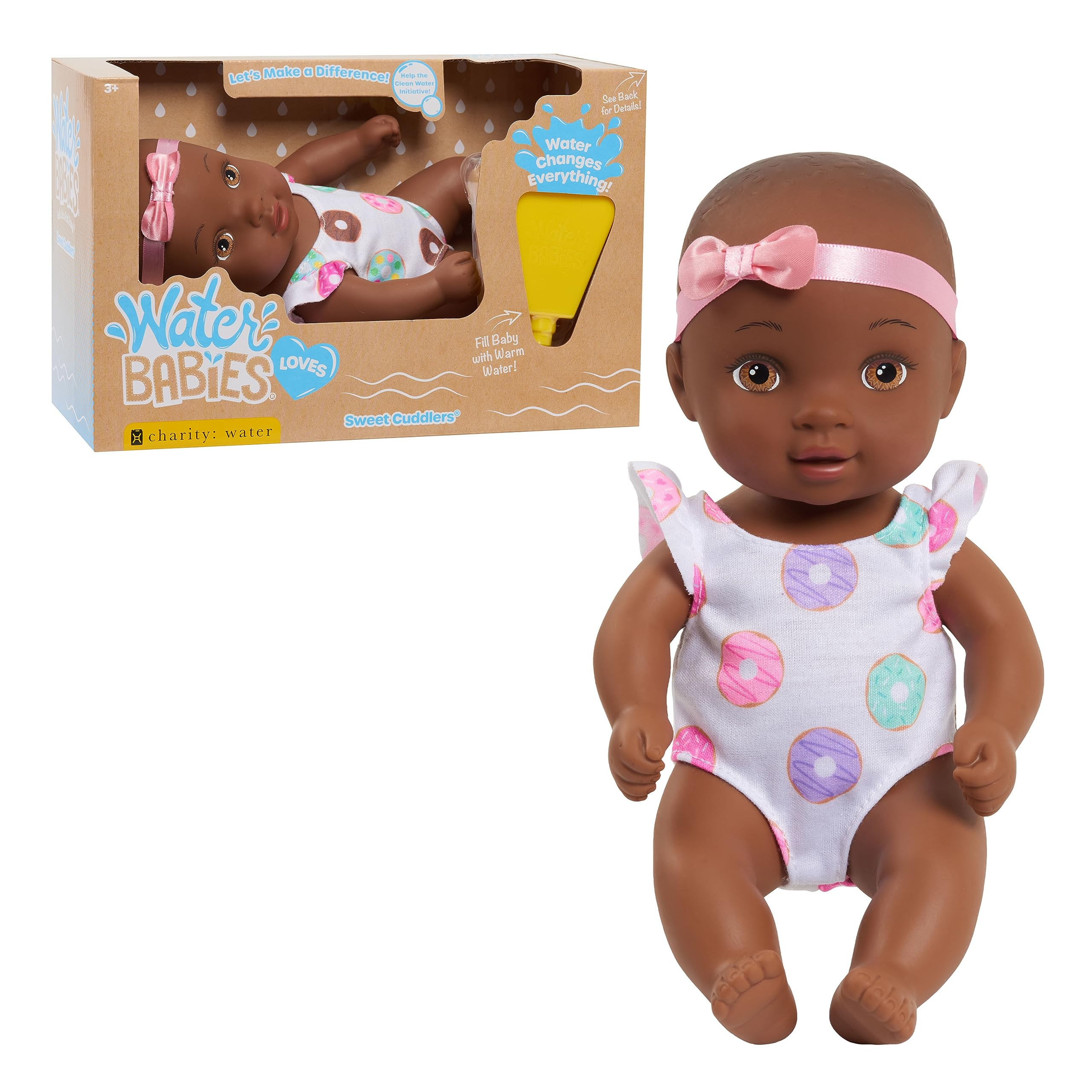 WaterBabies Doll Sweet Cuddlers, Donuts, Support a Partnership with charity: water, Water Filled ... | Amazon (US)