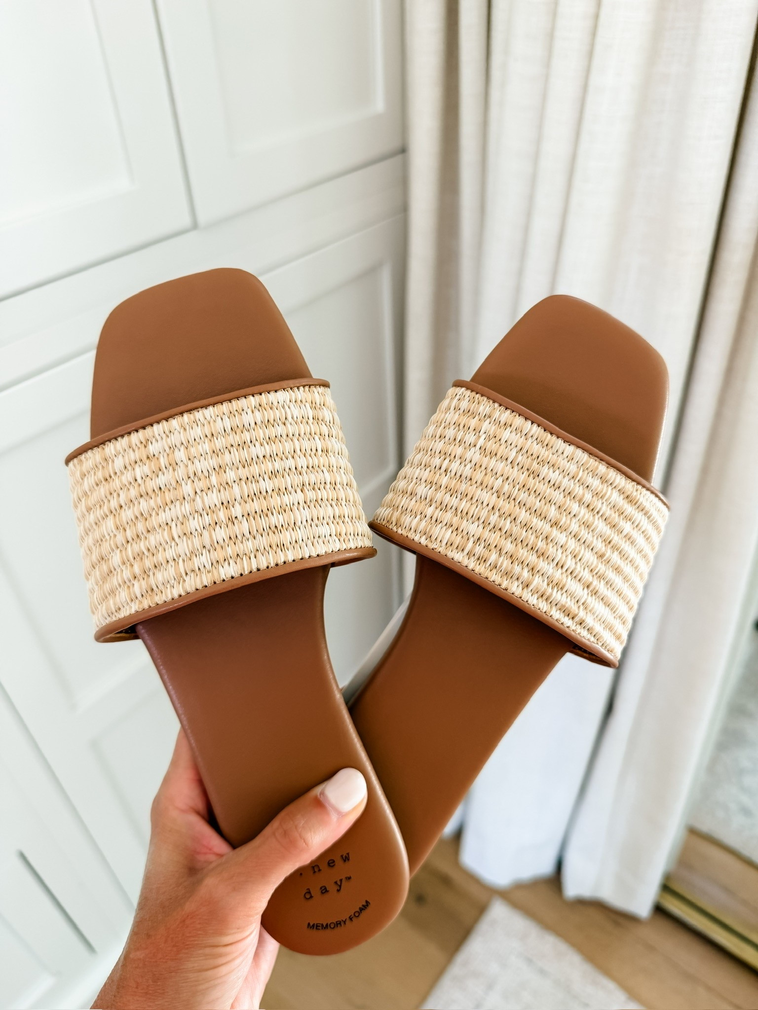 If I had to recommend a sandal for the season- this would be a top pick! These are so affordable and match literally everything in your closet! A must have and at an affordable price. 

Loverly grey, Target finds, favorite fashion finds, best raffia sandal slides, Target summer shoes, affordable style finds, cute 2026 vacation shoes, resort wear, versatile neutral sandal

#LTKSeasonal #LTKTravel