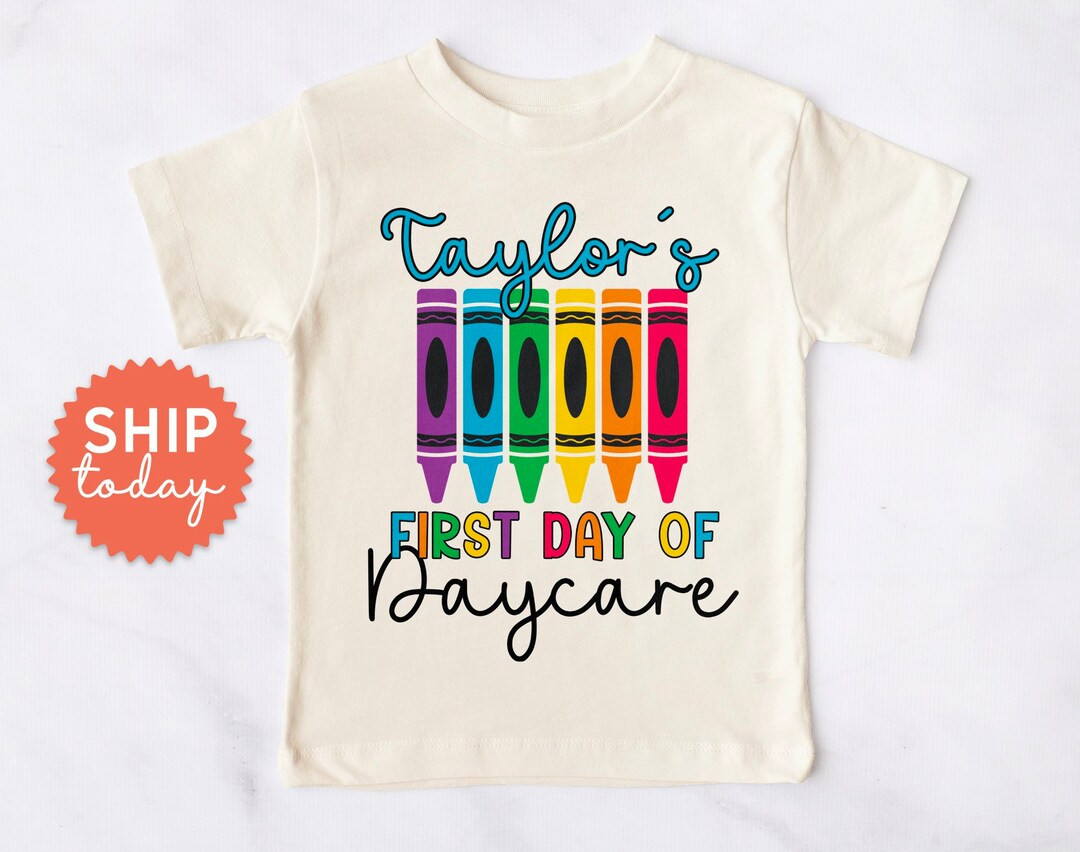 My First Day Of Daycare Shirt, Toddler Back To School Outfit, School Vibes Kids Tee, 1st Day Of S... | Etsy (US)