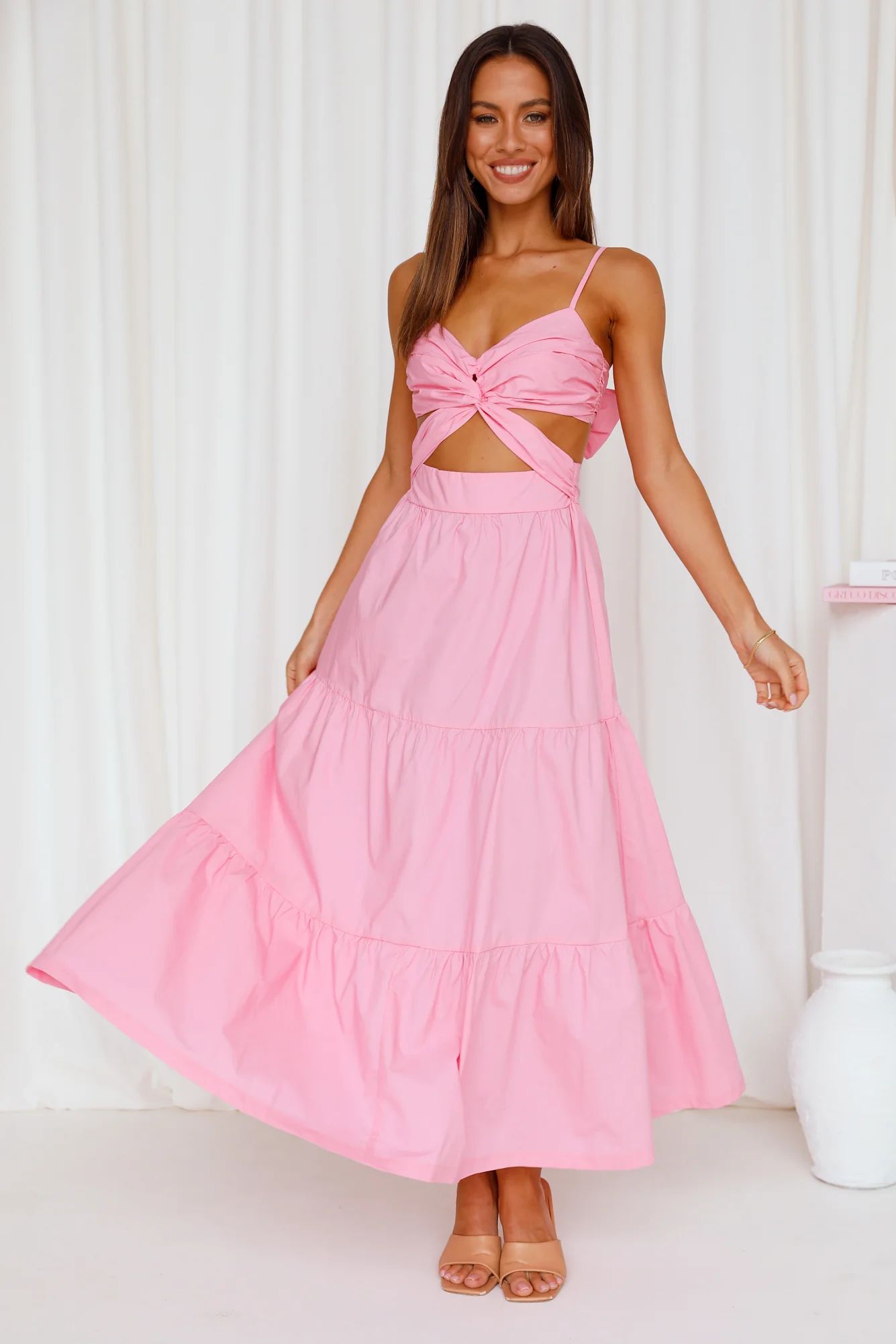 Need To Know Now Maxi Dress Pink | Hello Molly