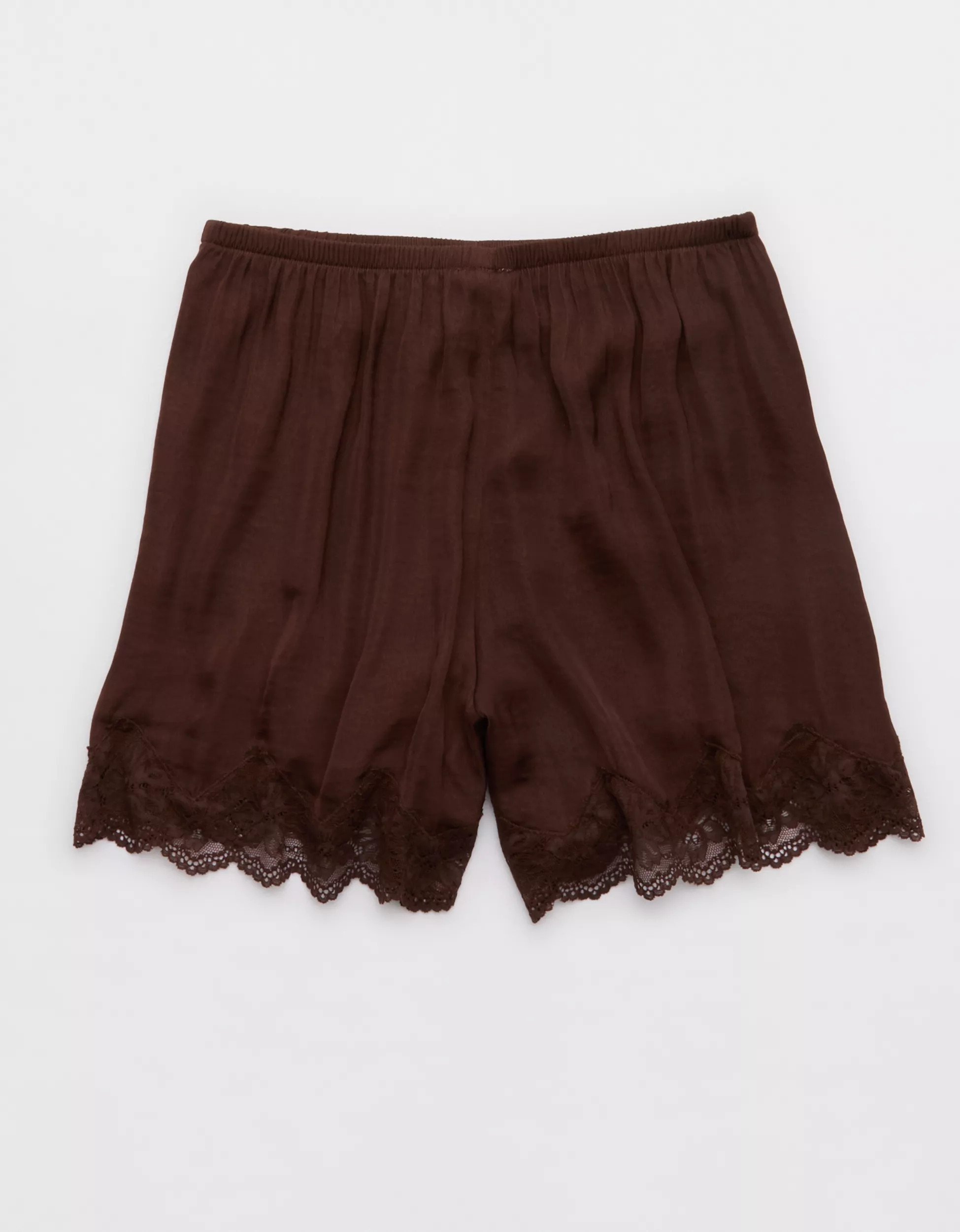 Aerie Night Out Satin Lace Boxer | Aerie