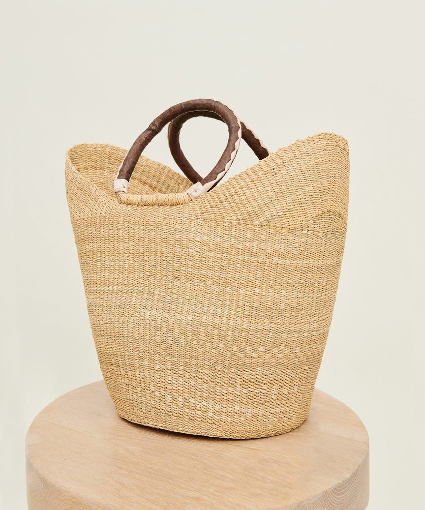 Woven Basket Bag - Natural/Cognac | Jenni Kayne | Jenni Kayne