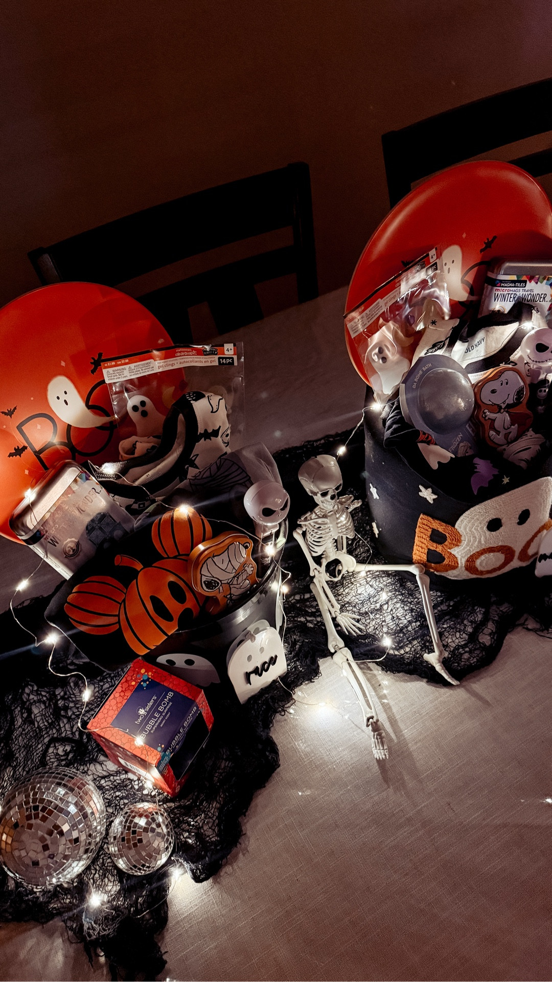 { boo baskets ❥

• Magna-Tiles MicroMAGS Winter Wonderland Travel Set 
• Superhero Bath Bomb by Two Sisters 
• Elsa Frozen Bath Bomb 
• Halloween Snoopy Tin 
• Personalized Ghost Name Tag 
• Halloween Little Boo Balloon Garland 

Toddler Boo Basket Ideas . Old Navy Halloween Pajamas . Etsy Halloween Finds } 

#LTKHalloween #LTKKids #LTKSaleAlert