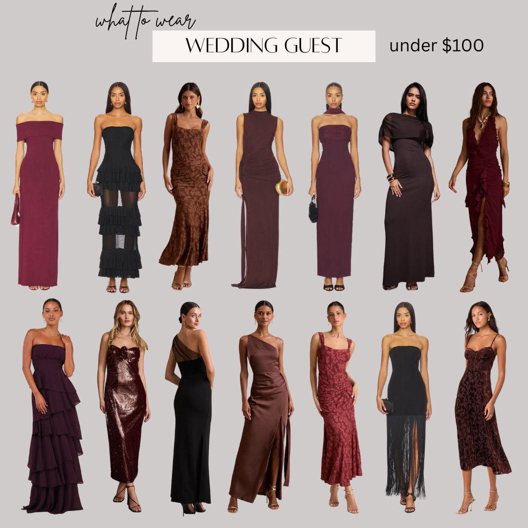 Wedding Guest Dresses under $100  

 ootd style fashion, wedding guest dress, red dress, brown dress, sequin dress, maroon dress, burgundy dress, WG dress, bridesmaid dress, under 100, sequin, formal event, work party, revolve, lulus 

#LTKootd #LTKWedding #LTKValentine