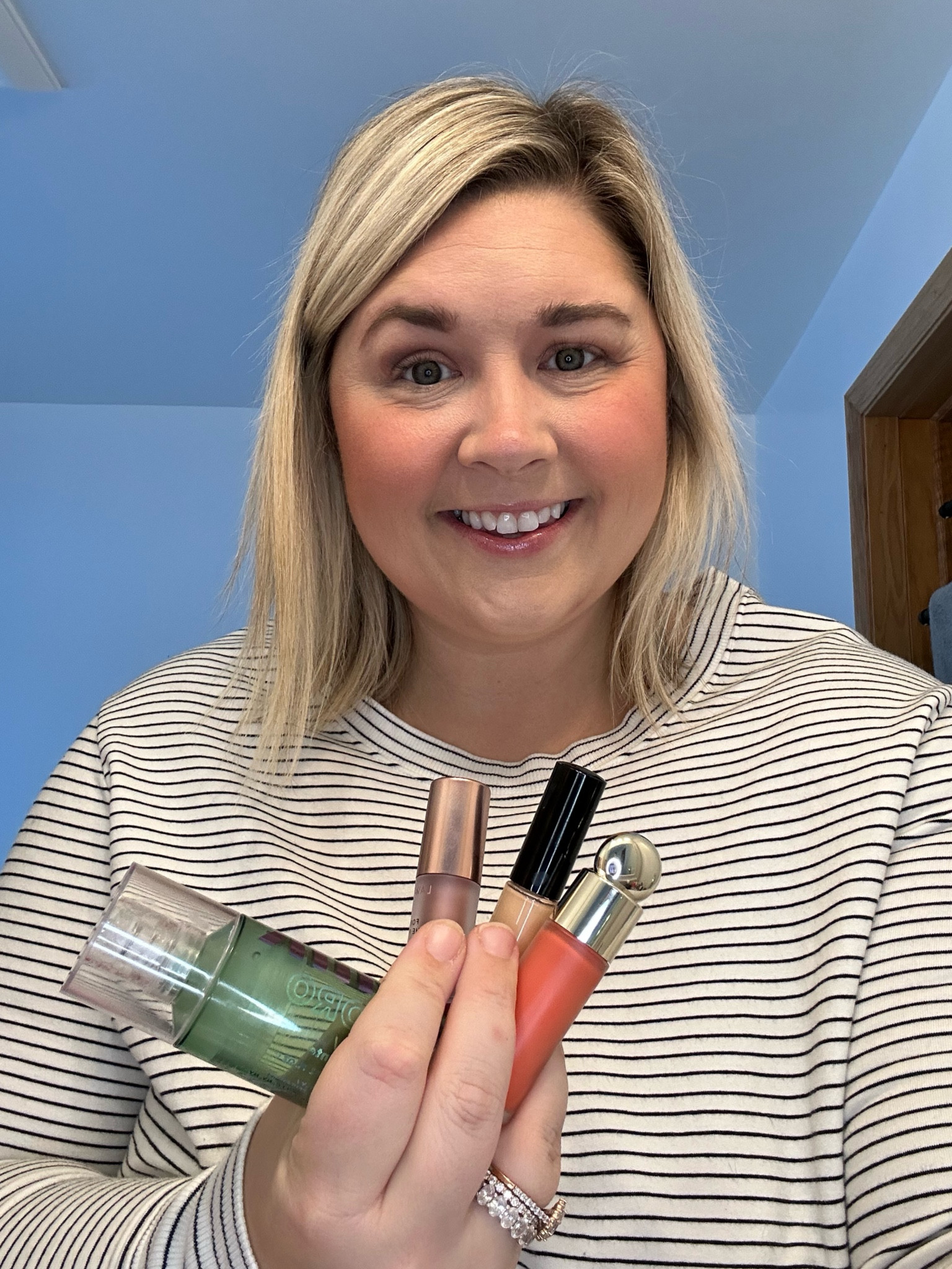 current skincare and makeup routine! 
shades used: foundation - light neutral / concealer - L2 / blush - joy / brow pencil - ash brown / similar brow pencil - medium brown / crease - spring fling / lid - cherry blossom / lip gloss - rose pearl 

#LTKbeauty #LTKFind #LTKunder50