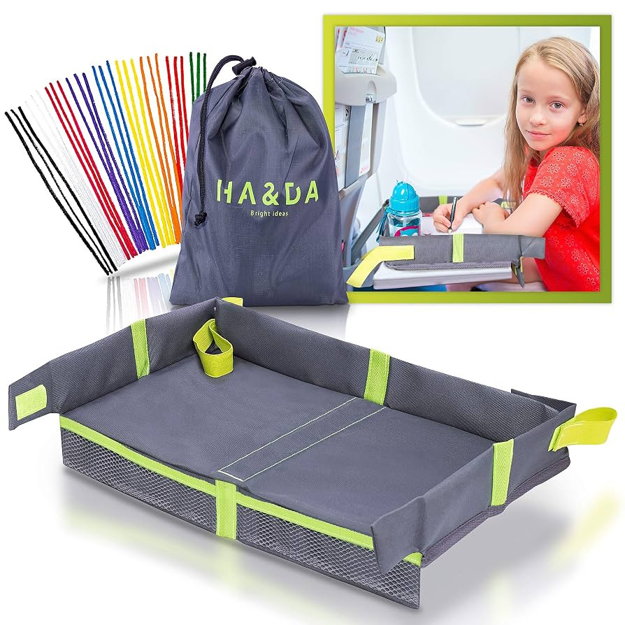 Ha&Da Foldable Kids and Adults Travel Tray Cover for Airplane Tray Table - Play Space and Snack D... | Amazon (US)